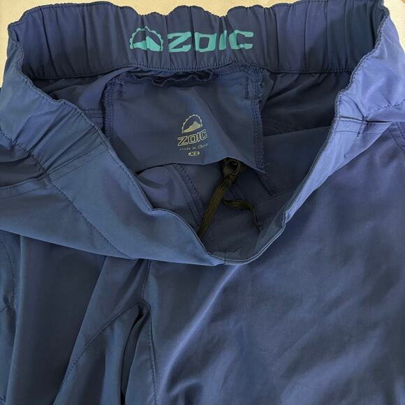 Zoic Mountain Bike Shorts Stretch Pull On Back Elastic Drawstring Waist Blue XS - Picture 2 of 11